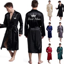 UK Personalized Men Long Satin