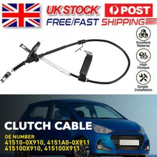 Clutch Cable For Hyundai I10 I 10 1.0 1.2 1.2I Petrol 415100X910, 415100X911 UK