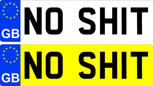 Fun number plate novelty - fun,