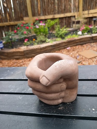 Handmade concrete planter pot