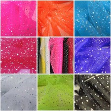 XMAS Sequins Spots Organza