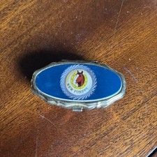 Vintage Portable Pocket Ashtray Long new forest horse Themed good condition 