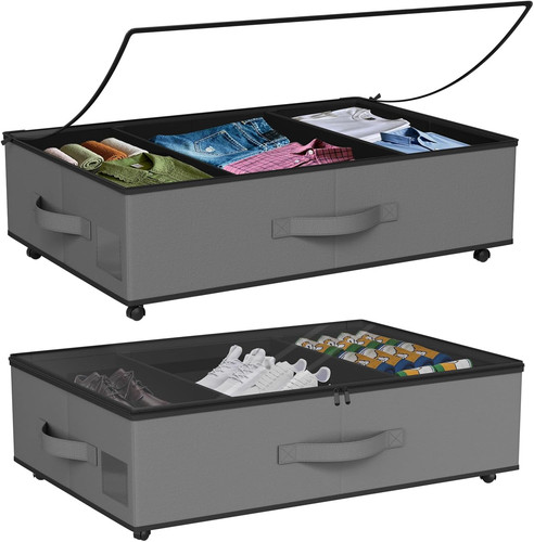 Under bed storage with wheels - bed,
