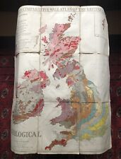 Mid Century George Philip & Son School Educational Geological Map British Isles