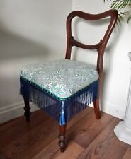 Victorian Balloon Chair Reupholstered With Blue Conran Habitat Medura Fabric