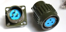 3 Pin Circular Bayonet Connector  Chassis + Plug / Military - 2 Part Set Y2M-3TK
