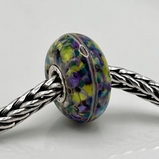 TROLLBEADS Authentic TrollStone LAA 925S Green Purple Yellow Teal Blue w Stripe