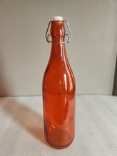 1 Liter Red Glass Reusable