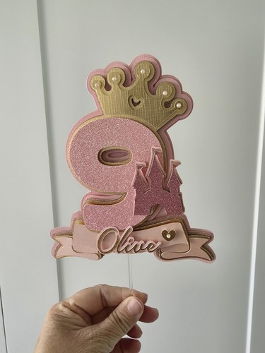 Princess name and age cake - princess,