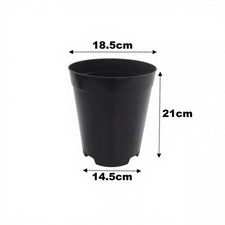 4 Litre Deep Rose Plant Pots Tall Root Black Plastic Seed Flower Pot Strong