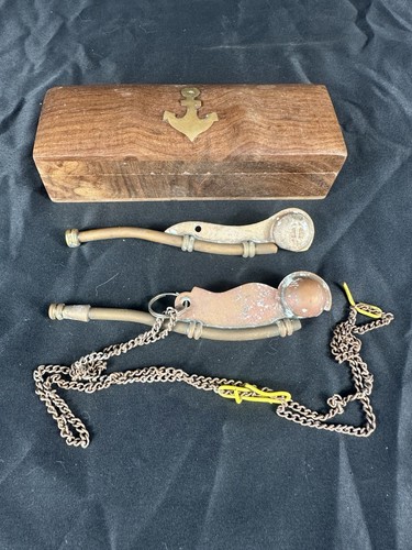Vintage bosun naval whistles - bosun,