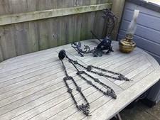 Antique Vintage Cast Iron Hanging Oil Lamp for Restoration Veritas Germany