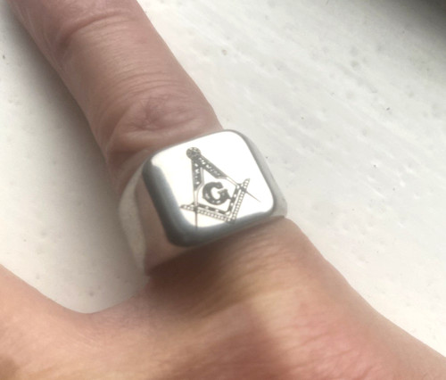 Mens stainless steel freemason - stainless,