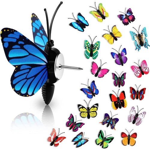 Butterfly push pins - pins, cork