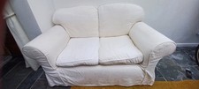 Two Seat White Madrid Sofa