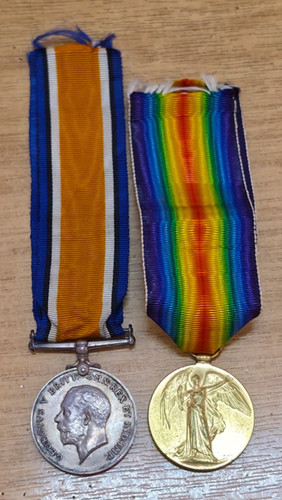 Ww1 medal pair victory war - ww1,