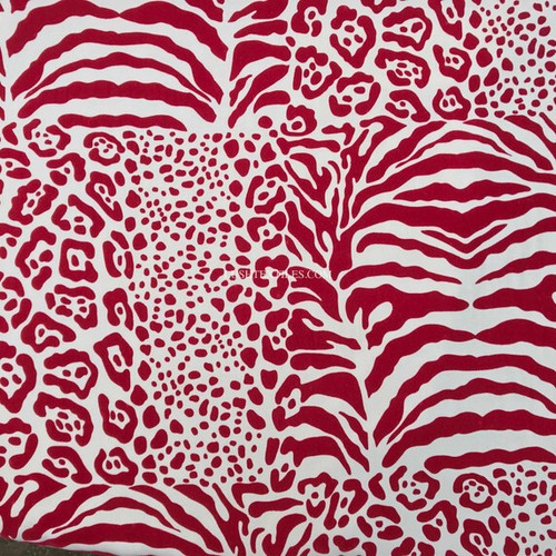 Red leopard spot safari - red,