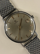 OMEGA Olive Dial Vintage 1960’s Men’s Manual Silver Date Watch - 132.012