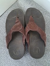 Fit Flop  Walkstar Brown Suede Leather Toe Post Sandals UK 5 EU 38