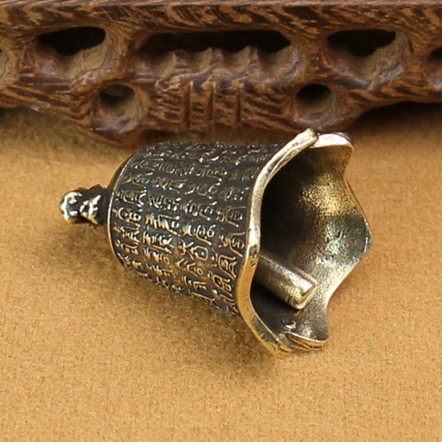 Brass bell key chain pendant - bell,