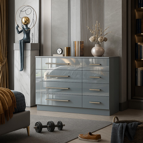 Grey drawer chest drawers - grey,