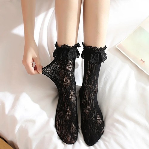 Women girls lace ankle socks - women,