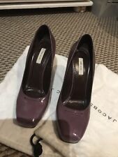 Leather Marc Jacobs Heeled Shoes Lilac Mauve  Sz 40.5 Square Toe Heels 4” £200+