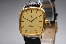[Near MINT+++] LONGINES Presence L150.4 7112 Gold Square 30mm Quartz Men's Watch