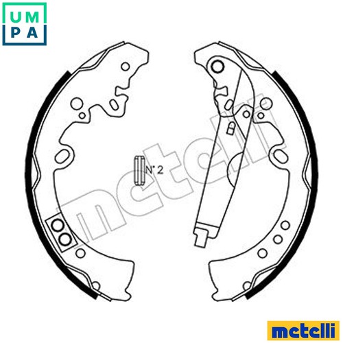 Brake shoe set 0445 - shoe,