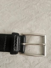 GANT Mens Classic Leather Black Belt - Size: 90/36 (Waist)