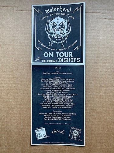 Motorhead tour with - motorhead,