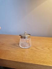 Vintage glass mustard pot