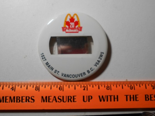 Mcdonald pin back - pin,