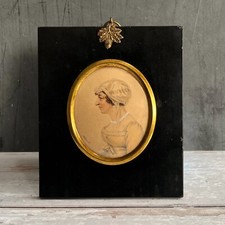 19th Century A R Burt Portrait Miniature of a Regency Lady 1812 Jane Austen Era