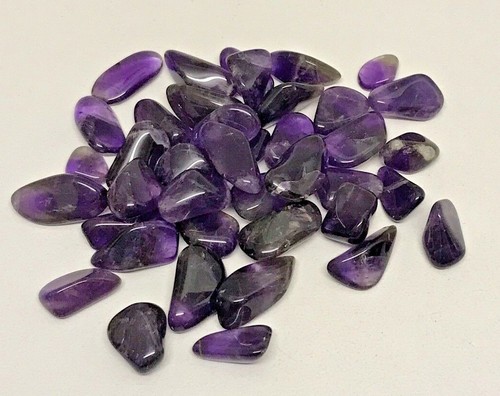 Amethyst tumble stones 20mm - amethyst,