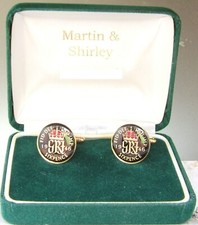 1946 sixpence cufflinks made - sixpence,