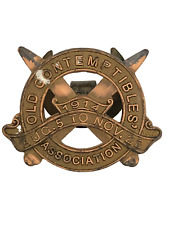 British Army WWI Old Contemptibles Association Bronze Lapel Badge - WWI Veterans