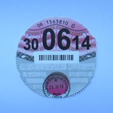 UK Road Tax Disc 30 June 2014 (06 14 Ford Birthday Present Old Car)