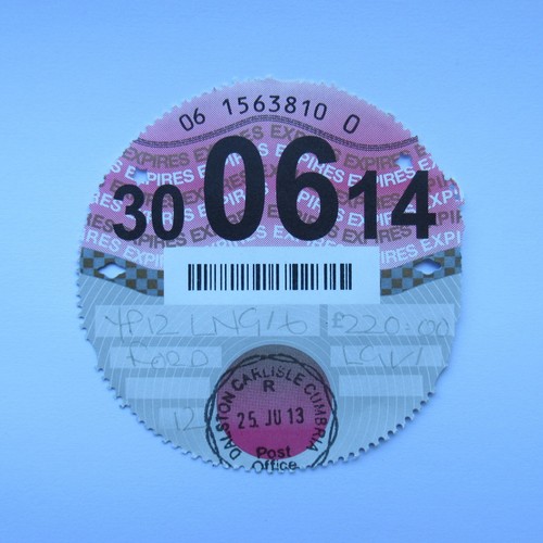 Road tax disc june - uk, 30