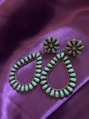 Turquoise navajo earrings - navajo,