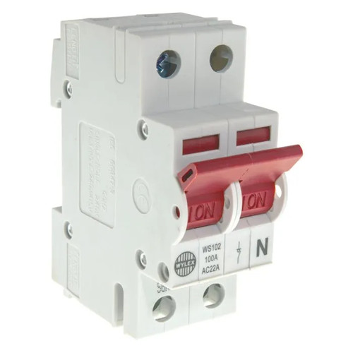 Wylex 100a double pole - 100a, main