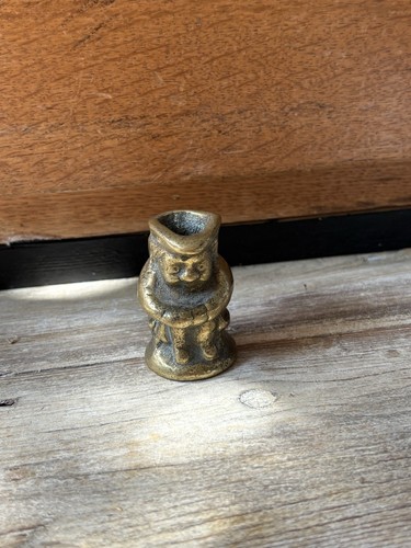 Vintage brass toby jug - brass,