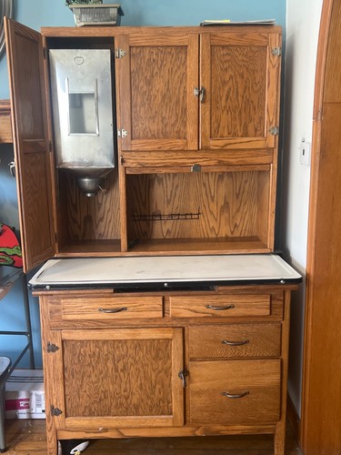 Antique oak hoosier - antique,