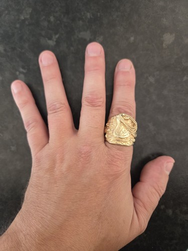 9ct gold saddle - ring, x/y