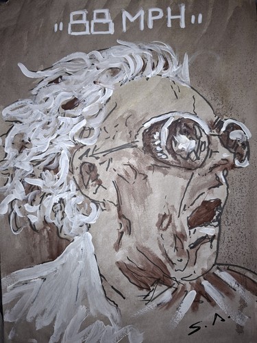 Emmett brown art portrait - emmett,