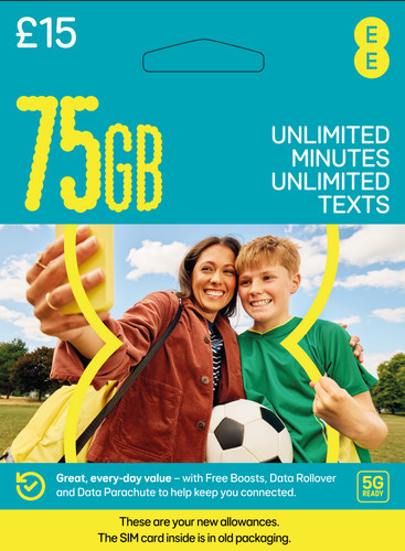Sim card pack 25gb - £15,
