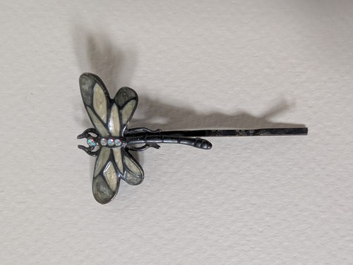 Dragonfly enamel hair clip - enamel,