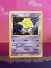 Pokemon Card Drowzee Shadowless 1st Edition Base Set Common 49/102 NM Condition