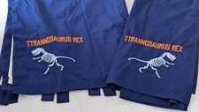 NEXT NAVY BLUE TYRANNASAURUS REX DINOSAUR CURTAINS W52" X L70" TAB TOP