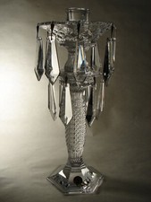Waterford Crystal Exclusive 2 Tier Candelabra with Bobeche and Prisms NIB 12.5"